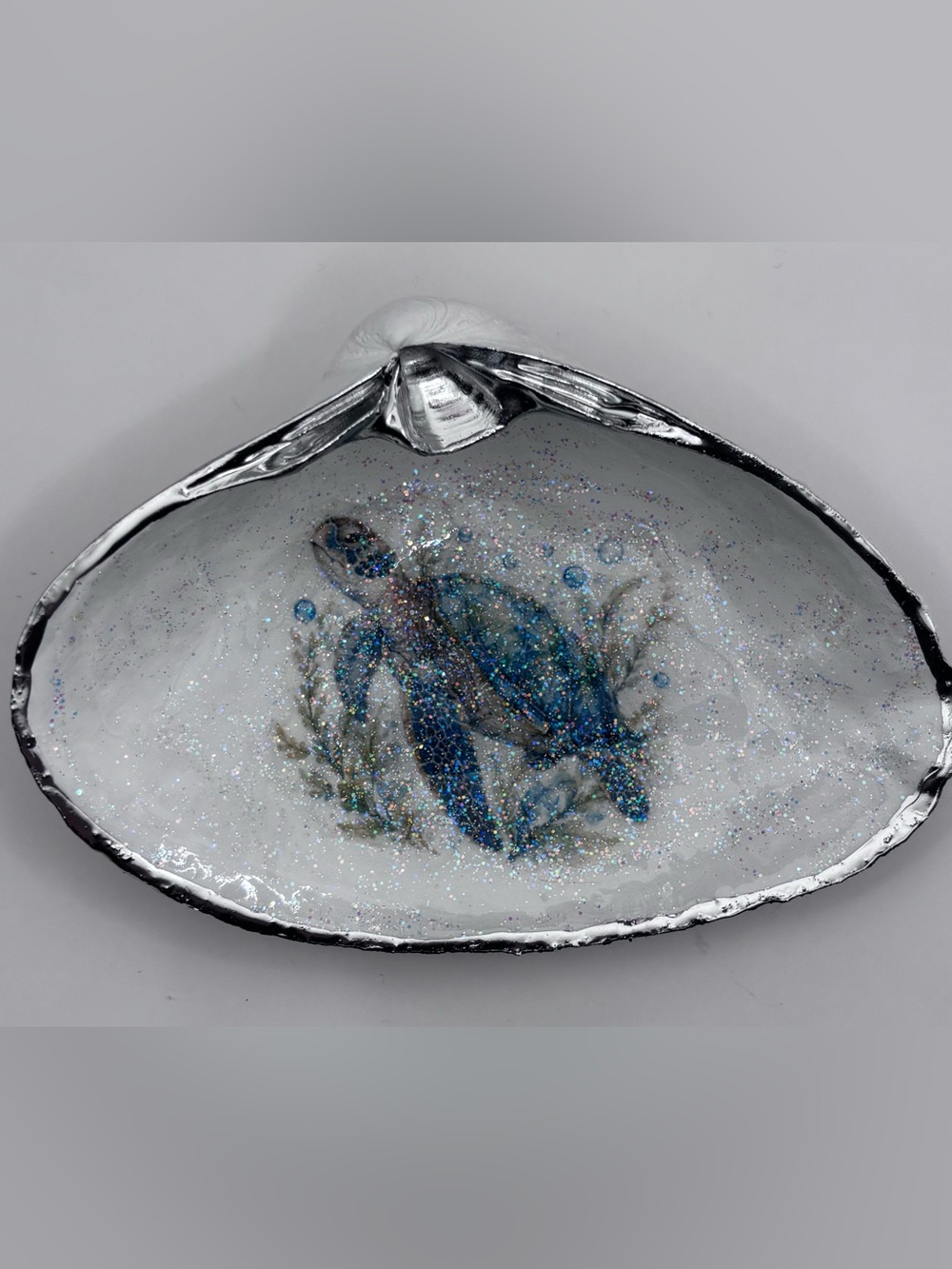 Blue Sea Turtle Decorative Shell Accent - Picture 4 of 5